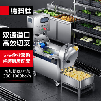 德玛仕（DEMASHI）商用切菜机 切片切丁切丝全自动 土豆切片机DQC101（380V)