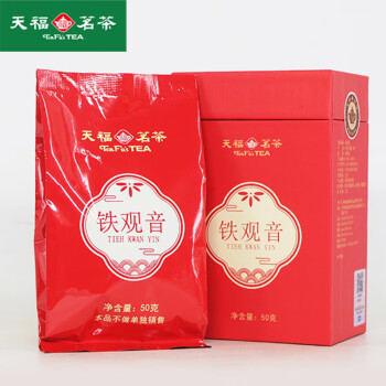 天福茗茶 铁观音 福建清香型铁观音茶叶 50g/罐*3罐