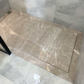 卫生间仿通体大理石浴室淋浴房地板石大理石天然拉槽板定制人造石材