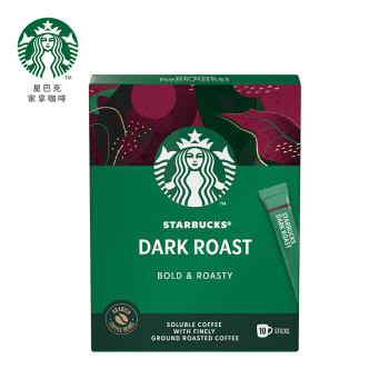 星巴克（Starbucks）速溶美式黑咖啡粉重度烘焙2.3g*10条 健身便携即冲法国进口