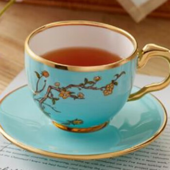 永丰源（auratic）    国瓷 夫人瓷西湖蓝 2头陶瓷茶咖杯