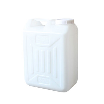 Homeglen 加厚方形酒桶塑料桶扁油桶白色水桶 大口25升