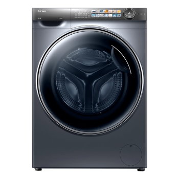 海尔（Haier）洗衣机玉墨银10公斤变频蒸汽除菌精华洗智能投放大筒径洗烘一体洗衣机XQG100-HBD14326L