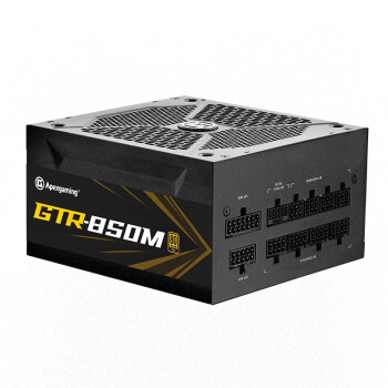 艾湃电竞（Apexgaming） ATX3.0 PCI-E5.0 GTR-850M 850W 黑色 全模 金牌 全日系电容 智能启停 支持4070