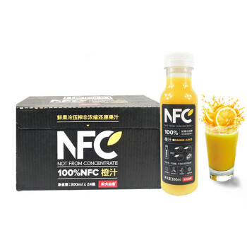 农夫山泉NFC果汁 100%NFC纯果汁整箱装NFC橙汁300ml*12瓶（礼盒装）N-22