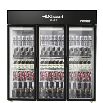 乐创（lecon）饮料展示柜冷藏 双开门便利店冰箱保鲜柜风直冷 企业采购LC-ZSG02 618FZ H1