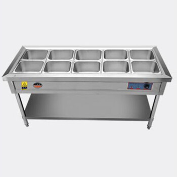 SUNNEX 快餐保温台商用台式电加热汤池 食堂设备不锈钢快餐车