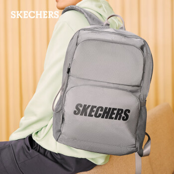 斯凯奇（Skechers）女男情侣同款双肩包大容量书包百搭学生背包电脑包L320U196