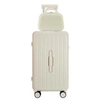 石悾子母款行李箱大容量行李箱 28英寸乳白色+化妆包
