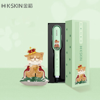金稻（K-SKIN）负离子直发梳 卷发棒 卷直发器 夹板 梳子 KD380K猫王绿