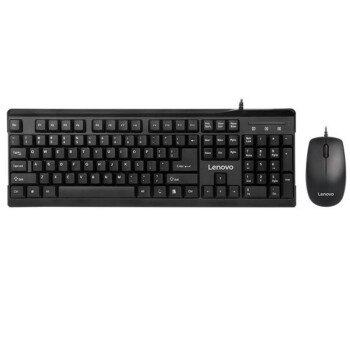 联想（Lenovo）商用 有线 办公 键鼠套装 电脑笔记本键盘 黑色 联想MK618 有线键鼠套装