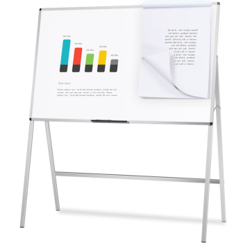 AUCS 150*90cm 白板支架式移动写字板 办公室教学会议室公司用家用黑板磁性磁力大白板带支架挂纸