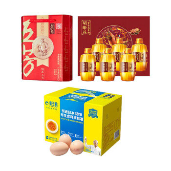 黄天鹅 270型粽子食品组合1-鸡蛋24枚/盒*1+情系五芳粽1400g+花生油2.4L
