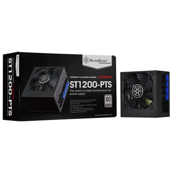 银昕（SilverStone）额定1200W ST1200-PTS白金全模ATX电源（全日系电容/赠12VHPWR线/支持4090显卡）