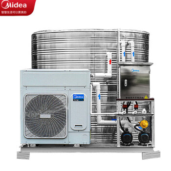 美的空气能热水器一体机商用空气能热水器空气源热泵低温机10匹5吨RSJ-V400/MSN1-8R0包3米安装