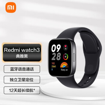 小米（MI）Redmi watch3 红米智能手|表 典雅黑 血氧检测 蓝牙通话 高清大屏 NFC运动手|表 红米手|表