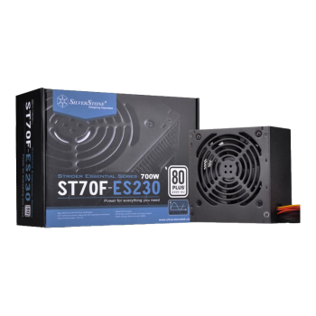 银昕（SilverStone）额定700W ST70F-ES230 ATX电源（80PLUS白牌/单路12V/主动式PFC/12CM低噪音风扇）