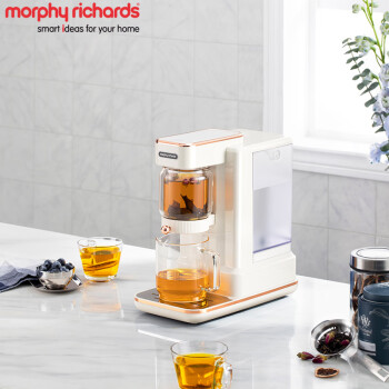 摩飞电器（Morphyrichards）即热式饮水机器茶饮机 家用冲泡茶吧机台式速热电热水壶 MR6087椰奶白（泡茶饮水双模式）