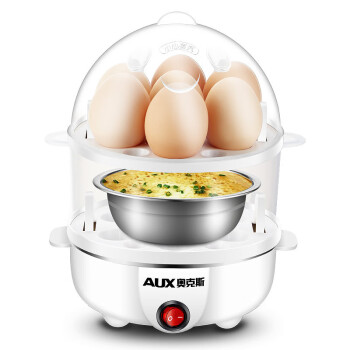 奥克斯AUX-108B煮蛋器蒸蛋器蒸蛋机自动断电多功能不锈钢双层迷你 双层