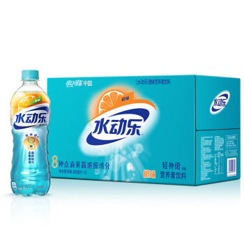 可口可乐（Coca-Cola）水动乐 果蔬 轻补给 橙味 电解质 维生素饮料 600ml*15瓶 整箱装