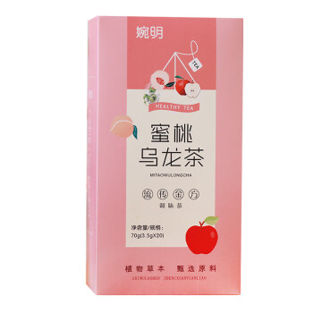 婉明 蜜桃乌龙茶70g/盒 果香浓郁 茶汤清透 乌龙茶蜜桃苹果 6盒起售