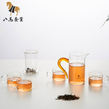 八马茶业 茶具 明德玻璃茶具套组 1壶4杯【赠品】