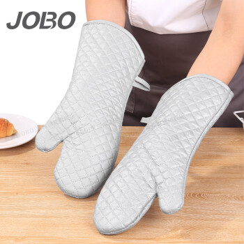 巨博(JOBO) 商用隔热手套加长烘焙防烫手套2只装 耐高温烤箱用