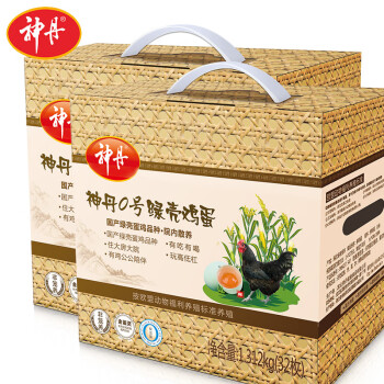 神丹绿壳福利鸡蛋（散养）礼盒32枚 营养美味企业团购 两盒装