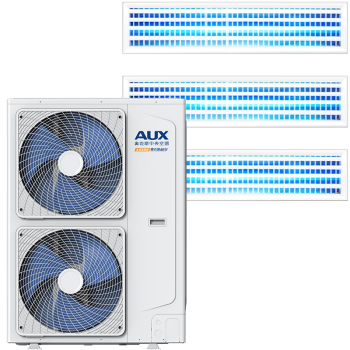奥克斯（AUX）中央空调5匹一拖三家用多联机 风管机 全直流一级变频包安装嵌入式空调DLR-120W/DCJ2S-JM