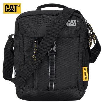 CAT卡特斜挎单肩包潮流户外手机包11英寸iPad平板邮差包男女黑 83367