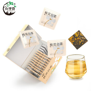 山里货（shanlihuo）茶叶 桂花白茶小茶饼 2013年白茶小方片寿眉老白茶60g