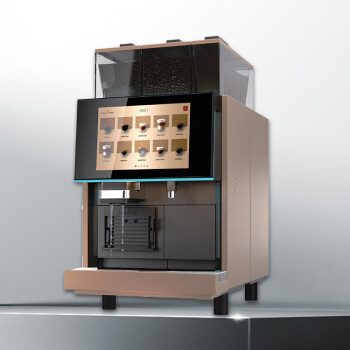 咖乐美（KALERM）咖啡机 全自动意式办公室商用咖啡机双豆仓粉仓 Model X680 金色