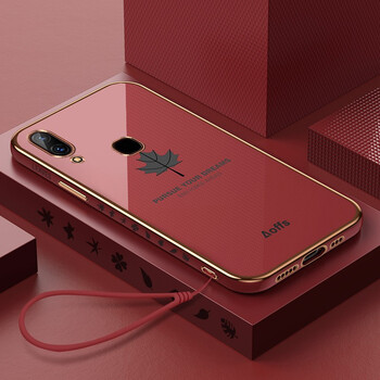 罗璐鸥vivox21后置指纹版手机壳女款新品枫叶x21a电镀壳网红外壳保护