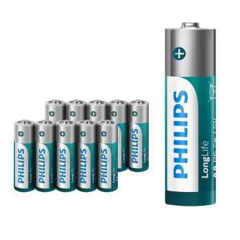 飞利浦(PHILIPS)碳性7号电池10粒干电池适用低耗电玩具/挂钟/遥控器/闹钟/体重称计算器手电筒电池7号