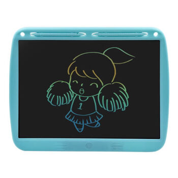 吉瑞恩斯（JARANCE）儿童液晶写字板 高亮彩色 智能画板 网课lcd可充电手写板 15吋可充款蓝色彩笔