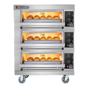 特睿思（TERUISI）电烤箱商用大型燃气面包烤炉三层六盘大容量蛋糕披萨烘焙烤箱一层二盘二层多层 JX-303