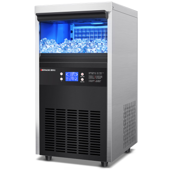 德玛仕（DEMASHI）制冰机商用奶茶店 方冰全自动大型小型 大容量 家用制冰机专业级造冰机冰块机 QS-200