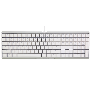 CHERRY樱桃 MX3.0S机械键盘 游戏键盘 电竞键盘 办公电脑键盘 有线全尺寸 铝合金外壳 无钢结构 白色茶轴