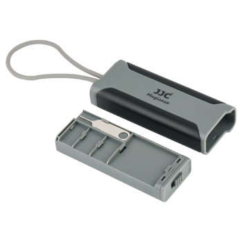 JJC SD卡盒 闪存卡收纳盒 TF存储卡盒 手机Nano SIM卡 配多功能3.0高速读卡器Type-C多合一 带取卡针
