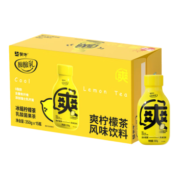 蒙牛酸酸乳爽柠檬茶风味饮料350g×15瓶 0脂肪【檀健次推荐】