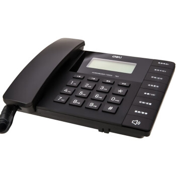 得力HCD6238(28)P/TSD03(13567)电话机(黑) 1台 电话机商务办公家用横式电话机座机免电池时尚造型