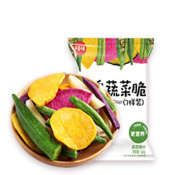 百草味 综合蔬菜干七样混合果蔬干零食小吃60g/袋 12袋起售