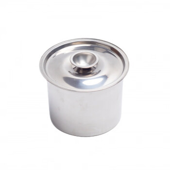 远咖304不锈钢味盅带盖调料缸罐圆形加厚厨具（10CM不带盖）