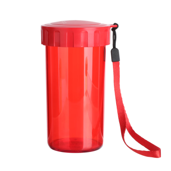 特百惠（Tupperware）雅致塑料杯 儿童水杯子男女学生夏季小巧便携带拎绳 火烈红300ML