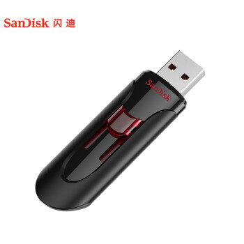 闪迪(SanDisk)128GB USB3.0 U盘 CZ600酷悠 黑色 USB3.0入门优选 时尚办公必备