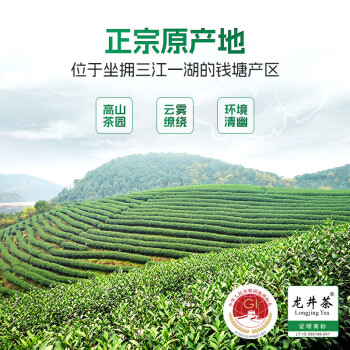 卢正浩绿茶谷雨香龙井茶叶三级200g 2024新茶预售雨前龙井自己喝纸包