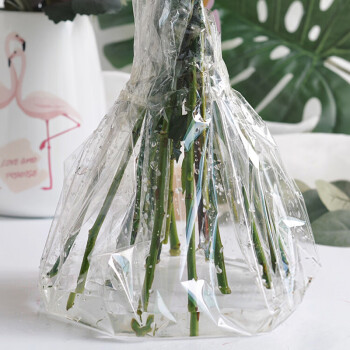 九月生玻璃纸50张 透明塑料花束打底鲜花包装纸防水包花艺材料塑料纸