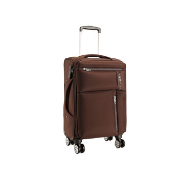 立都（LIDU）牛津布拉杆箱万向轮拉杆箱行李箱褐色22英寸