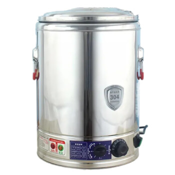 QKEJQ 不锈钢电热开水桶大容量蒸煮桶月子烧水自动保温一体商用汤桶药桶   50L无龙头(定时+温控)