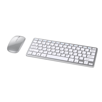 吉选WKM200可充电无线键盘鼠标套装 办公超薄便携键鼠套装 笔记本电脑台式家用键盘鼠标 银白
